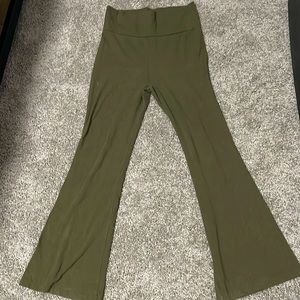 Forest green y2k flared leggings